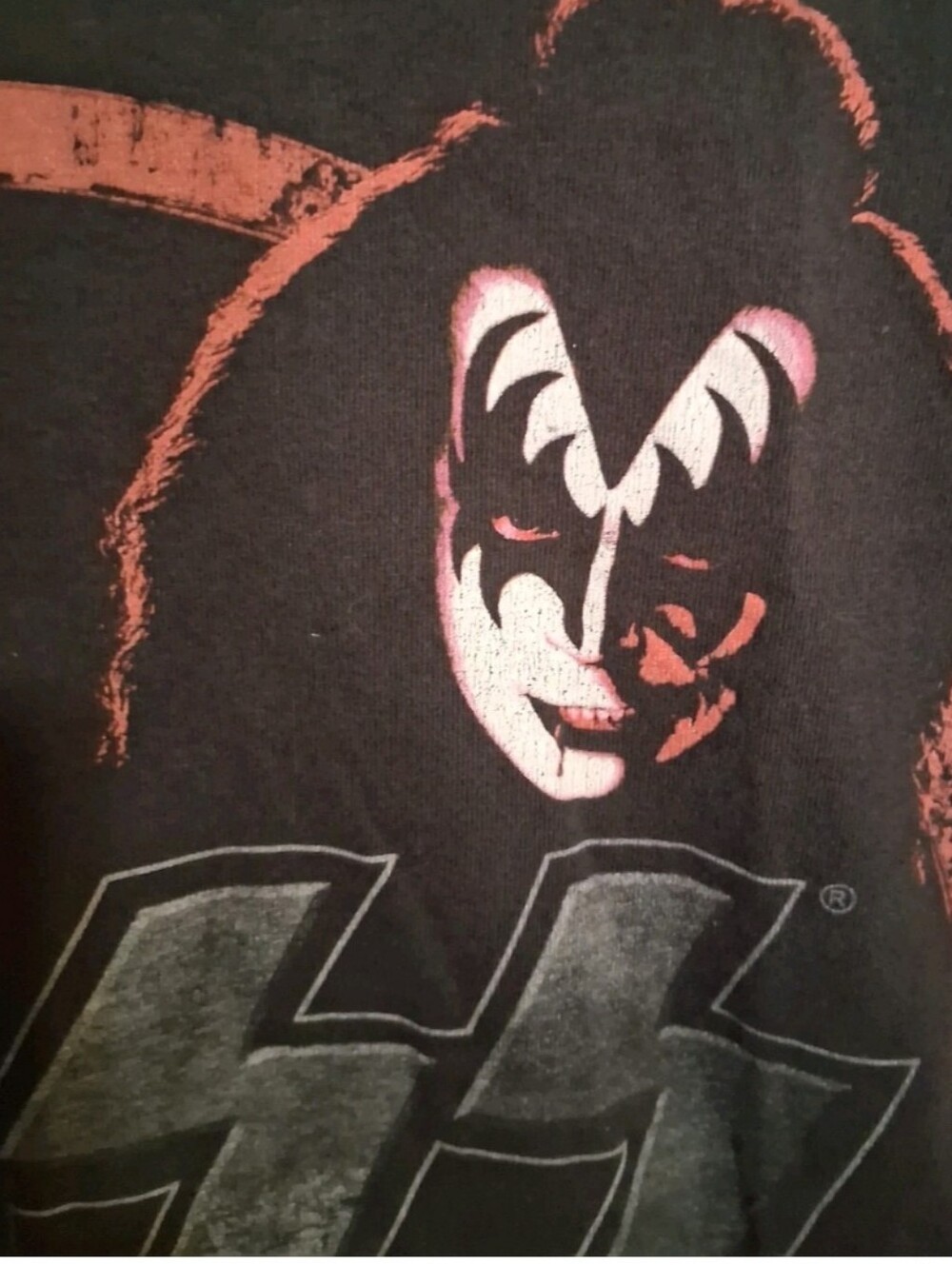 Vintage KISS T-Shirt On Hanes Music Concert Band Rock Size Large